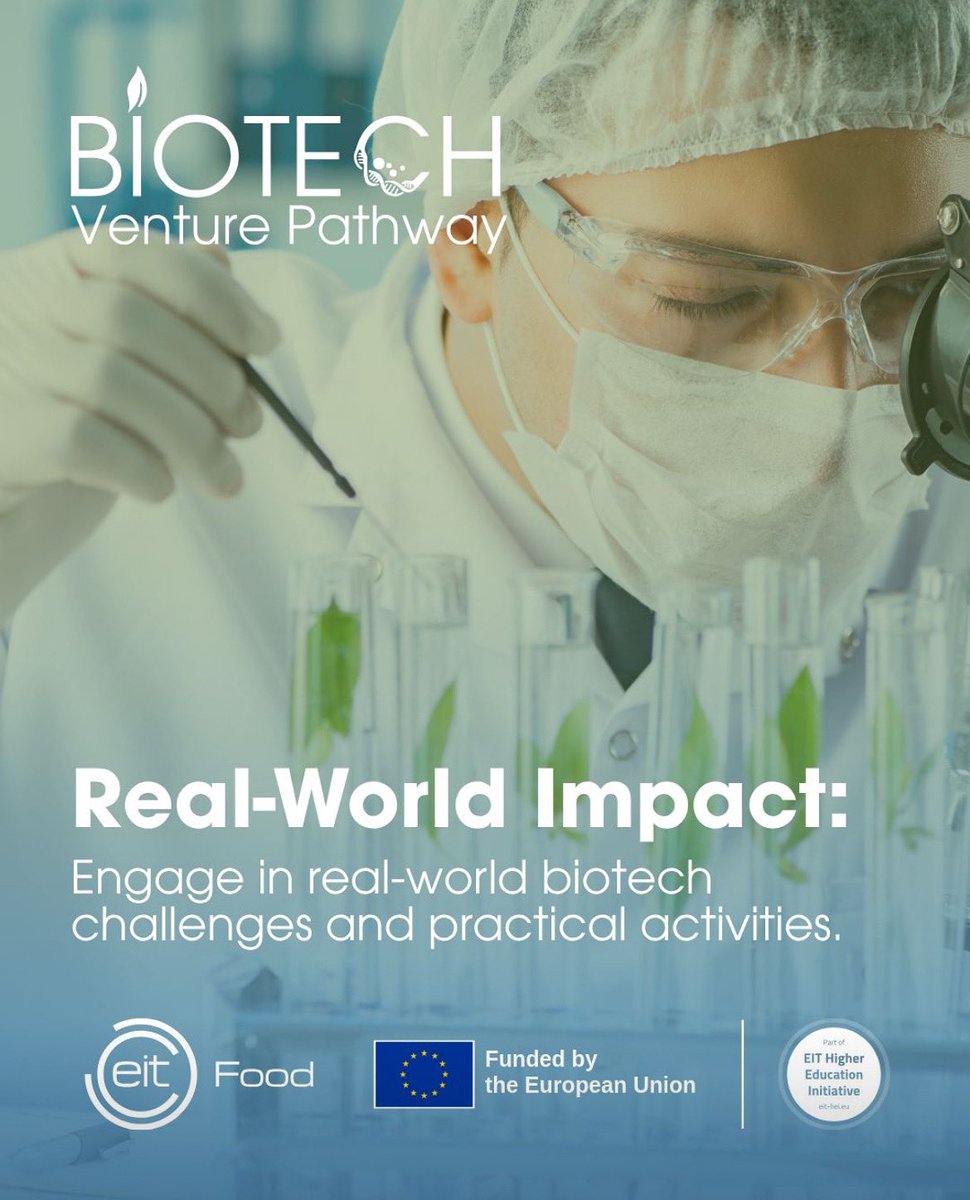 ETSIAM - UCO (@etsiamcordoba) on Twitter photo 🗣️ ¿Te interesa la #biotecnología y su potencial para transformar el mundo?
Nos hacemos eco del Programa de Formación en Emprendimiento en Biotecnología, una iniciativa del proyecto europeo EIT HEI Biotech Venture Pathway 🇪🇺
biotech-project.eu/training/ #Biotech <a href="/EITeu/">European Institute of Innovation & Technology</a> <a href="/EITFood/">EIT Food</a> 🗣️ ¿Te interesa la #biotecnología y su potencial para transformar el mundo?
Nos hacemos eco del Programa de Formación en Emprendimiento en Biotecnología, una iniciativa del proyecto europeo EIT HEI Biotech Venture Pathway 🇪🇺
biotech-project.eu/training/ #Biotech <a href="/EITeu/">European Institute of Innovation & Technology</a> <a href="/EITFood/">EIT Food</a>