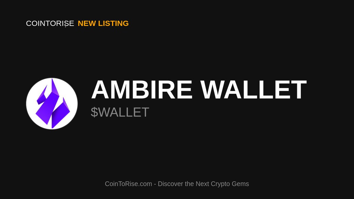 CoinToRise Official (@cointorise) on Twitter photo ๐จ NEW GEM ALERT ๐
<a href="/AmbireWallet/">ambire.eth</a> $WALLET has joined CoinToRise! ๐
โก Ethereum
๐ซ Project Highlights:
โจ Carefully Vetted
๐ Security Verified
๐ Growth Potential
๐ Explore: cointorise.com/coin/ambire-waโฆ
#NewGem #WALLET #CoinToRise #Ethereum ๐จ NEW GEM ALERT ๐
<a href="/AmbireWallet/">ambire.eth</a> $WALLET has joined CoinToRise! ๐
โก Ethereum
๐ซ Project Highlights:
โจ Carefully Vetted
๐ Security Verified
๐ Growth Potential
๐ Explore: cointorise.com/coin/ambire-waโฆ
#NewGem #WALLET #CoinToRise #Ethereum