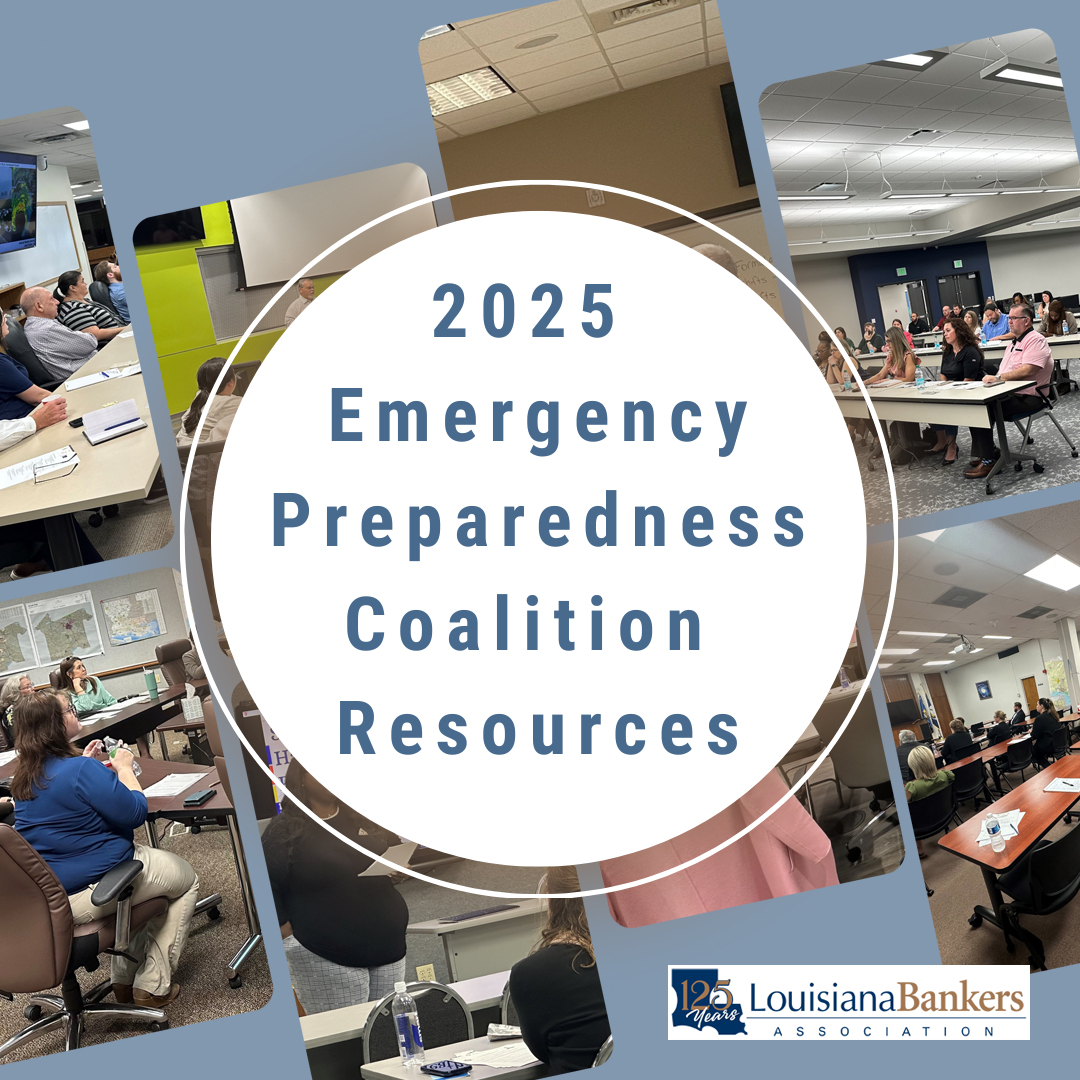 LBA believes emergency preparedness starts with collaboration. We held 9 emergency preparedness meetings statewide with banks, regulators, law enforcement, NWS &amp; more. Now, we're sharing the top takeaways &amp; resources to help you plan ahead.

Access here: ow.ly/Sgo650W6v4Y