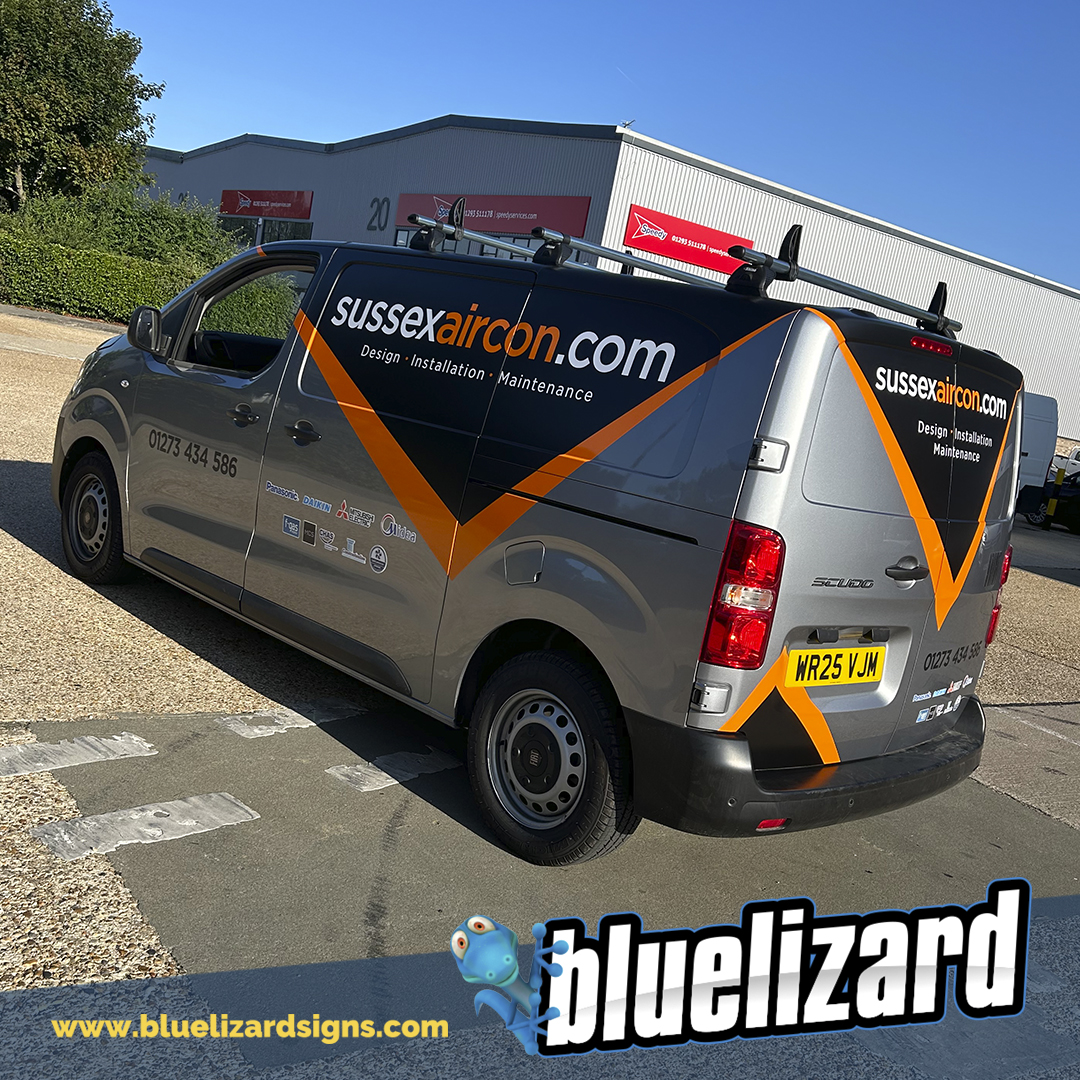 BlueLizardSigns's tweet image. It’s always nice to refresh the livery for an existing customer’s fleet. New &amp;amp; improved partial wraps installed on two Fiat Scudos for Sussex Air Conditioning and Heat Pumps Ltd.

Vehicle graphics &amp;amp; wraps by Blue Lizard Signs.

#commercialwrap#vansignwriting #vangraphics