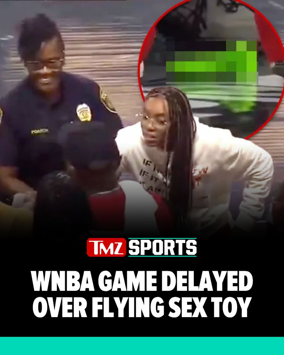 A WNBA game on Tuesday night was delayed several minutes ... because of a flying sex toy.

See more: buff.ly/MyAd6ZY