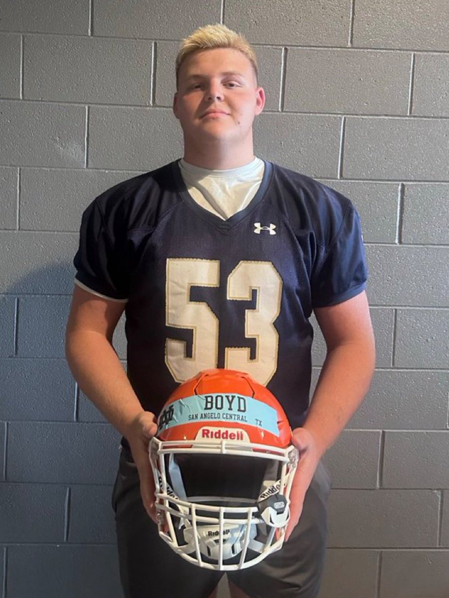 ATHLETE SPOTLIGHT 🔦
<a href="/boyd_ethan63/">Ethan Boyd</a> | OL | ‘27 | San Angelo Central

One of the top O-linemen in West Texas. Dominant in the trenches with D1 interest already rolling in. Big frame, high motor, even bigger future.

#WestTexasTough #DiamondsInTheRough💎