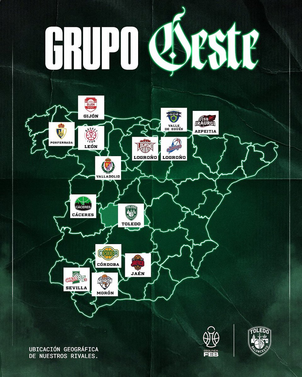 🏀¡Ya sabemos nuestro grupo para  temporada!🏀

💚HOLA 👋 
• <a href="/caja87basket/">Insolac Caja 87 Basket</a>
• <a href="/Caceres_Basket/">CacerEsBasket</a>
• <a href="/CordobaCB/">Córdoba Club de Baloncesto</a>
• <a href="/CirculoGijon/">Círculo Gijón Baloncesto</a>
• <a href="/CBCValladolid/">CBCValladolid</a>
• <a href="/jaen_cb/">Jaén Club Baloncesto</a>
• <a href="/baloncestoSDP/">Clínica Ponferrada SDP</a>
• <a href="/CultuBaloncesto/">🏀 Cultural y Deportiva Leonesa Baloncesto</a>
• <a href="/iraurgisb/">Iraurgi Saskibaloia</a> 
• <a href="/CBCLAVIJO/">Club Baloncesto CLAVIJO</a> 
• <a href="/LogroBasketClub/">LogroBasket Club</a> 
• <a href="/cbmoron/">C.B. Morón</a> 
• <a href="/EguesBaloncesto/">CB Valle de Egüés</a>
