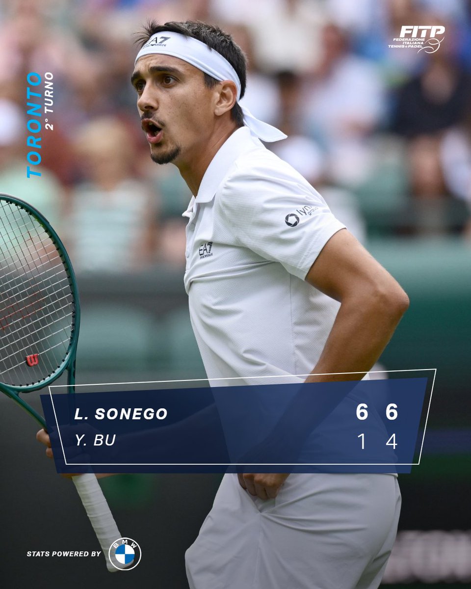 Sonny parte bene a Toronto 💥 

🔜 Rublev

A Montreal invece Lucia Bronzetti viene sconfitta da Clara Tauson 6-1, 6-2

@bmwitalia