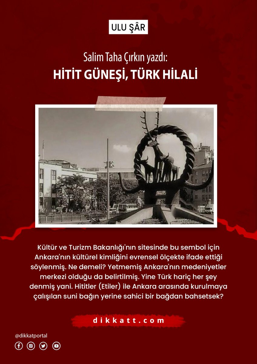 #dikkat

Salim Taha Çırkın yazdı:
HİTİT GÜNEŞİ, TÜRK HİLALİ

Yazının tamamını okumak için tıklayın:
dikkatt.com/hitit-gunesi-t…