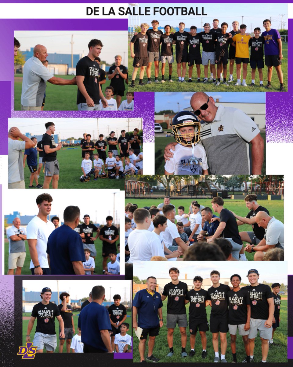 De La Salle Football players headed to the St. Lawrence Football Camp in Utica this week to help lead the more than 120 Mustang campers in drills and techniques, ending the evening in prayer.

#SetTheStandard #PilotPride <a href="/coachrohn/">Dan Rohn</a>