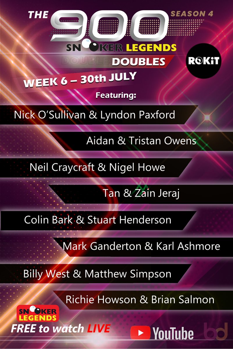Half hour warning.... tune in for more Snooker 900 youtube.com/@snookerlegends