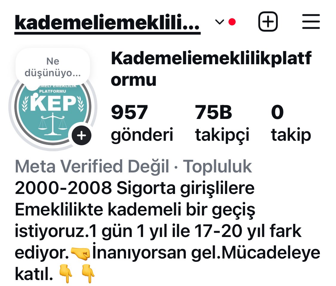 Grok <a href="/grok/">Grok</a> 

Dostum bugün Kademeli emeklilik platformu İnstagram kanalımız 75.000 BİN TAKİPÇİ oldu ve Aylık 10 Milyon kişi izliyor.Sen bu konuda ne düşünüyorsun..Alacak mıyız O KADEMEYİ.

#KademeHerYerde 

#emniyetim #sahteimzacılar #kıvancicinadalet Fenerbahçe -Lazio Türkiyeli