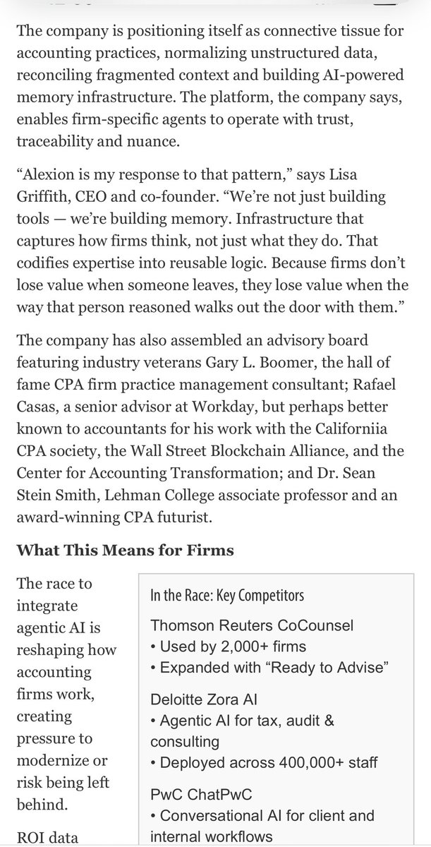 Dr Sean Stein Smith (@seansteinsmith) on Twitter photo Thrilled to be part of the Advisory team at Alexion.ai alongside <a href="/WallStreetBTC/">Wall Street Blockchain Alliance</a> members <a href="/lgboomer/">L. Gary Boomer</a> <a href="/RafaelCasasWD/">Rafael Casas</a>
And looking forward to bigger things ahead 🚀
<a href="/guthrie_Isaak/">SpaceCowboy</a> <a href="/LehmanCollege/">Lehman College</a> <a href="/ny_cpasociety/">NYCPA - The New York State Society of CPAs</a> <a href="/ROINJNews/">ROI-NJ</a> <a href="/NJBIZ/">NJBIZ</a> #NJCPA
cpatrendlines.com/2025/07/30/ale… Thrilled to be part of the Advisory team at Alexion.ai alongside <a href="/WallStreetBTC/">Wall Street Blockchain Alliance</a> members <a href="/lgboomer/">L. Gary Boomer</a> <a href="/RafaelCasasWD/">Rafael Casas</a>
And looking forward to bigger things ahead 🚀
<a href="/guthrie_Isaak/">SpaceCowboy</a> <a href="/LehmanCollege/">Lehman College</a> <a href="/ny_cpasociety/">NYCPA - The New York State Society of CPAs</a> <a href="/ROINJNews/">ROI-NJ</a> <a href="/NJBIZ/">NJBIZ</a> #NJCPA
cpatrendlines.com/2025/07/30/ale…