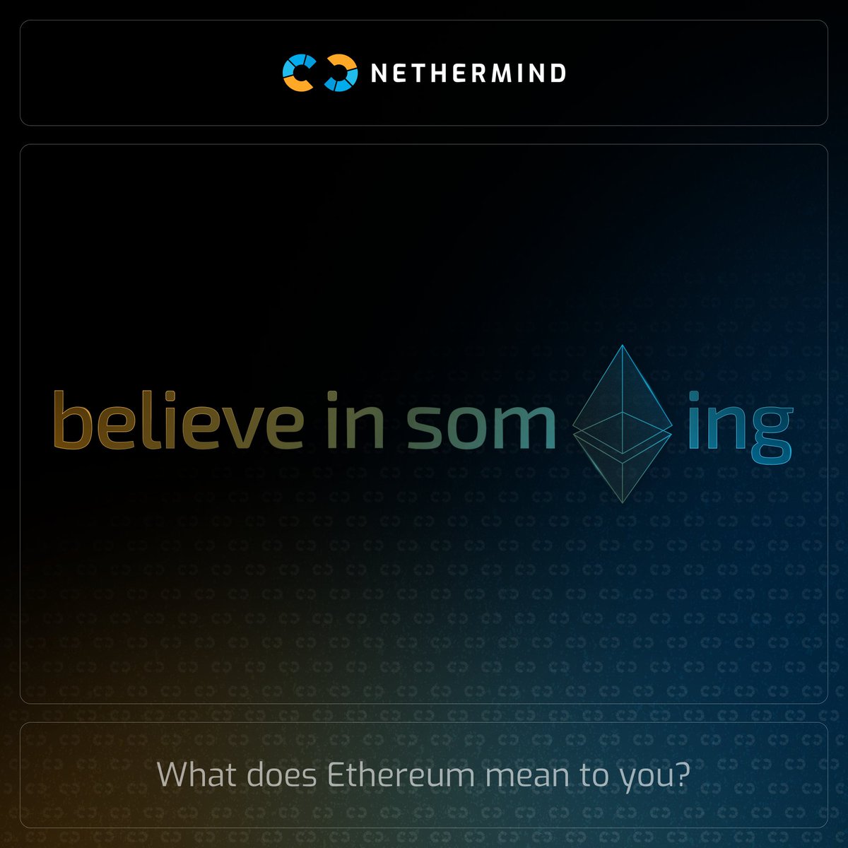 Ten years of Ethereum.

It’s more than code, it’s a global movement of builders, researchers, and creators shaping what comes next.

We asked our team: What does Ethereum means to you?

Here’s what they said:

(1/4)