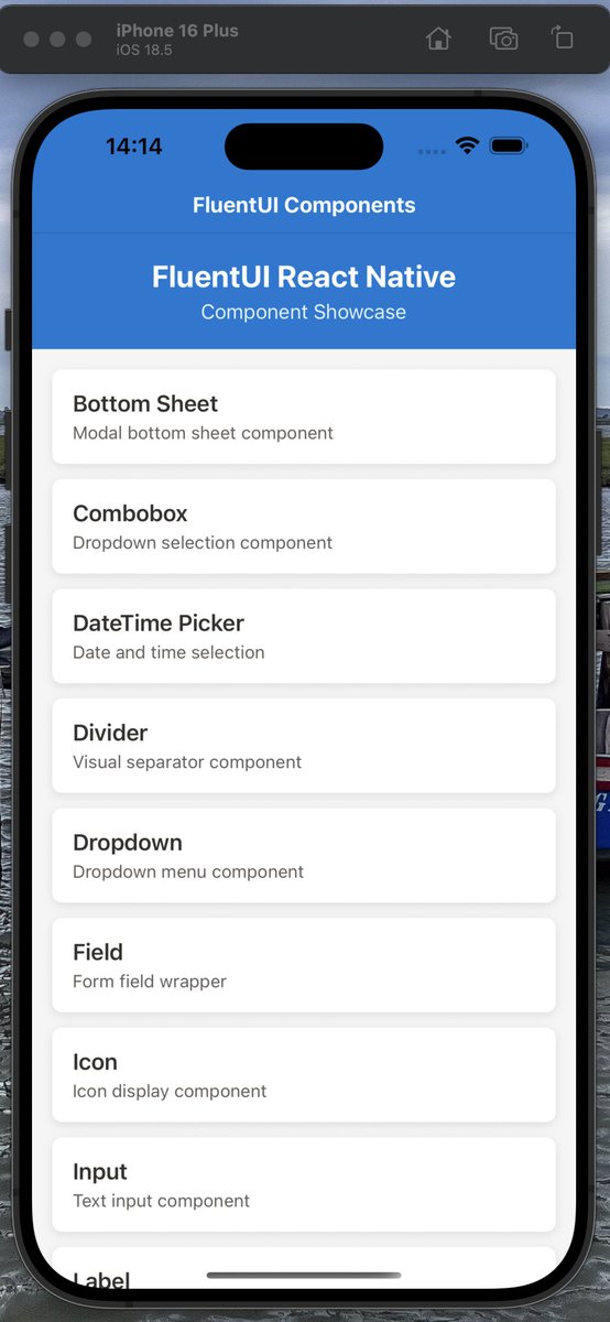 joaojmendes's tweet image. My friends, after a few weekends and nights of work, here is my new library: FluentUI-React-Native Controls beta 😀. This library aims to make it easy to create apps with React Native / Expo, offering good support for UI controls.  #FluentUI #reactnative #Microsoft #PnP