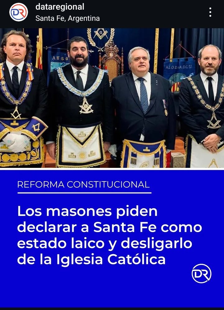Muchos se ríen de los masones y una supuesta conspiración de loquitos, pero activamente están haciendo lobby para que argentina deje de ser católica. En este caso Santa Fe, mediante la reforma constitucional con apoyo del bloque evangélico y progresista (osea todos)