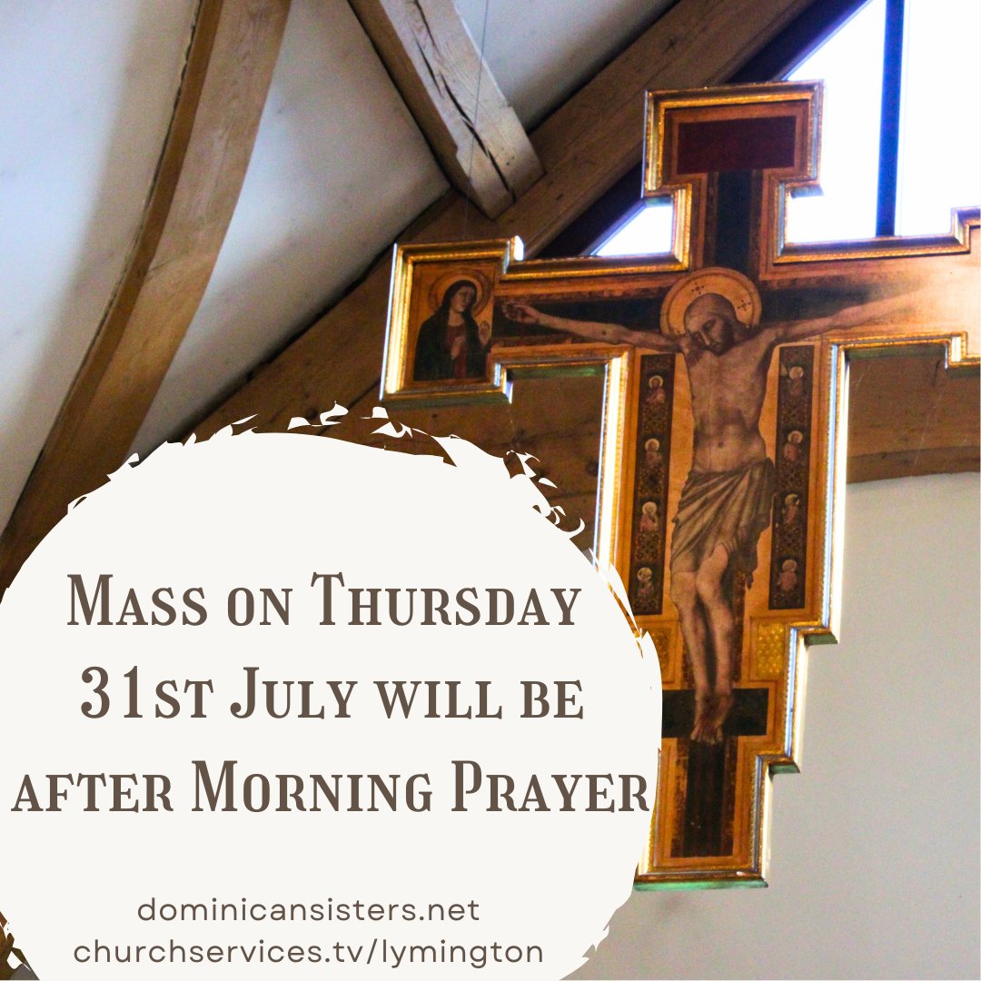 DomSrStJoseph's tweet image. Please note that Mass tomorrow at our Priory Chapel will be after Morning Prayer. 
#masstimes #stdominicspriory