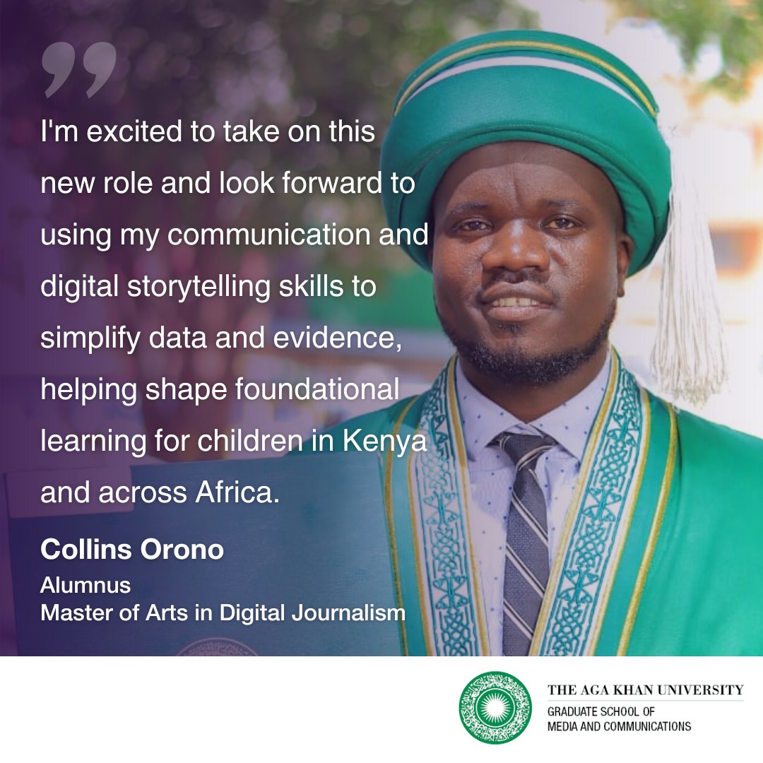 AKU Graduate School of Media and Communications (@aku_gsmc) on Twitter photo 📣 Proud Moment for GSMC!
GSMC celebrates our Master of Arts in Digital Journalism alumnus, <a href="/collins_orono/">Collins Orono Etyang</a>, on his recent appointment as Program Officer – Communication and Documentation at <a href="/ZiziAfrique/">Zizi Afrique Foundation</a> Foundation! 👏
In this role, Collins spearheads corporate communications, 📣 Proud Moment for GSMC!
GSMC celebrates our Master of Arts in Digital Journalism alumnus, <a href="/collins_orono/">Collins Orono Etyang</a>, on his recent appointment as Program Officer – Communication and Documentation at <a href="/ZiziAfrique/">Zizi Afrique Foundation</a> Foundation! 👏
In this role, Collins spearheads corporate communications,