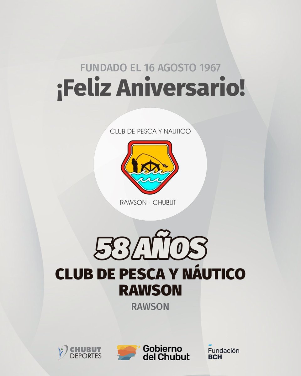 Feliz 58° Aniversario club de Pesca y Náutico Rawson
#aniversario #club #chubutdeportes