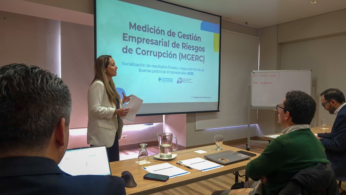 ¡Iniciamos la jornada de socialización de resultados de la #MGERC2025! 💪🏼

Empresas y aliados se reúnen para conocer hallazgos, compartir buenas prácticas y fortalecer la lucha contra la corrupción desde el sector privado.