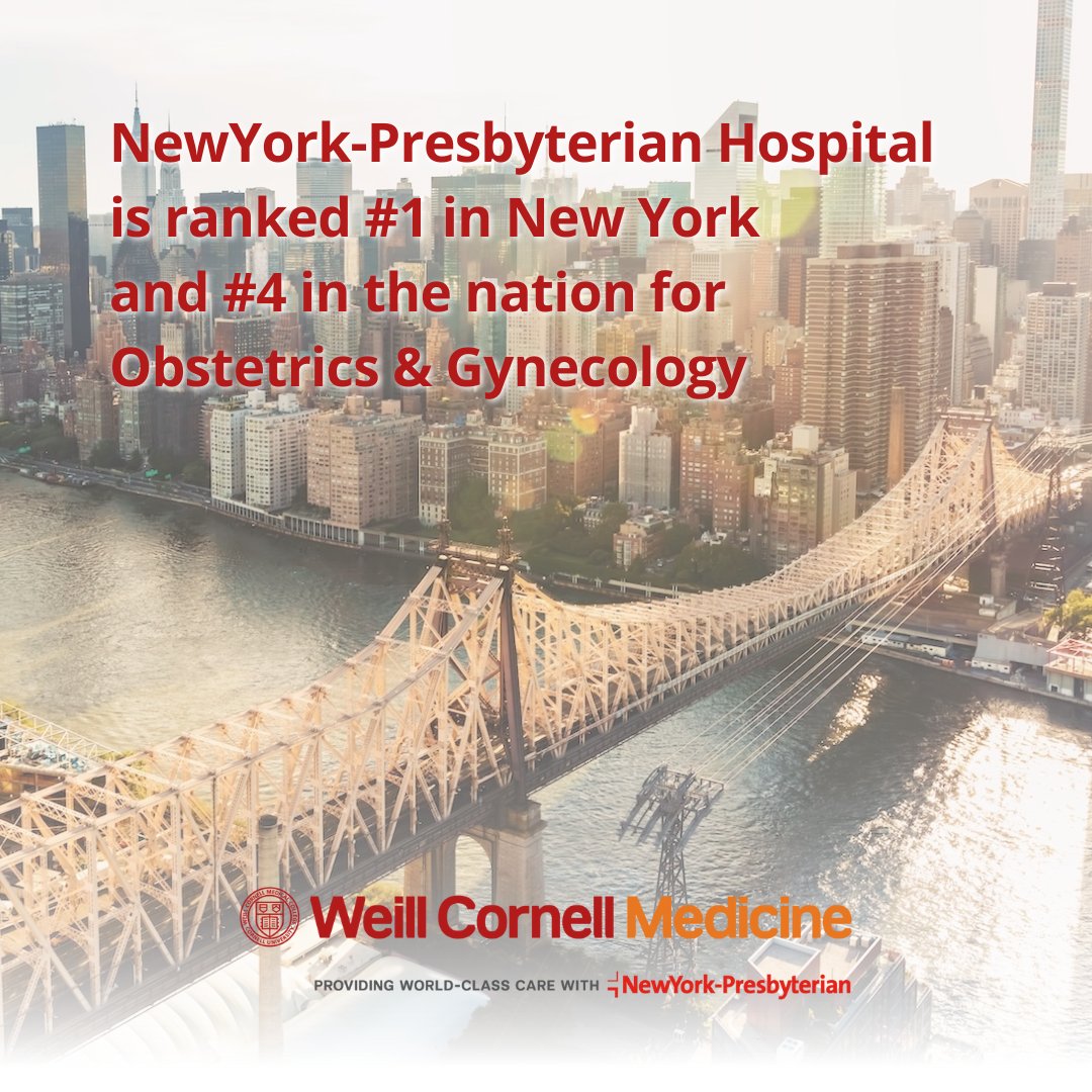 Weill Cornell Medicine Ob/Gyn (@wcm_obgyn) on Twitter photo NewYork-Presbyterian Hospital was once again named the best hospital in New York—and climbed to No. 4 in the nation—for Obstetrics & Gynecology by <a href="/usnews/">U.S. News & World Report</a>. We're proud to work with <a href="/nyphospital/">NewYork-Presbyterian</a> @columbiamed and to create a healthier future for women @weillcornell. Link in bio. NewYork-Presbyterian Hospital was once again named the best hospital in New York—and climbed to No. 4 in the nation—for Obstetrics & Gynecology by <a href="/usnews/">U.S. News & World Report</a>. We're proud to work with <a href="/nyphospital/">NewYork-Presbyterian</a> @columbiamed and to create a healthier future for women @weillcornell. Link in bio.