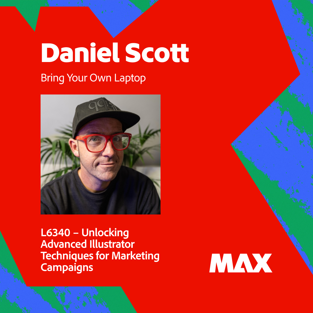 The countdown is on! At this year's #AdobeMax I'll be hosting a session on Unlocking Advanced Illustrator Techniques for Marketing Campaigns. 

The energy at Adobe MAX is always incredible and I can't wait to be back ⚡️