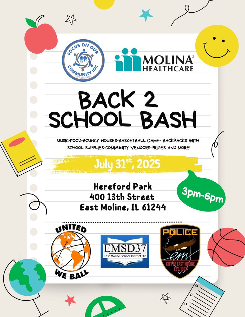 Hope to see you at the Back 2 School Bash tomorrow!!