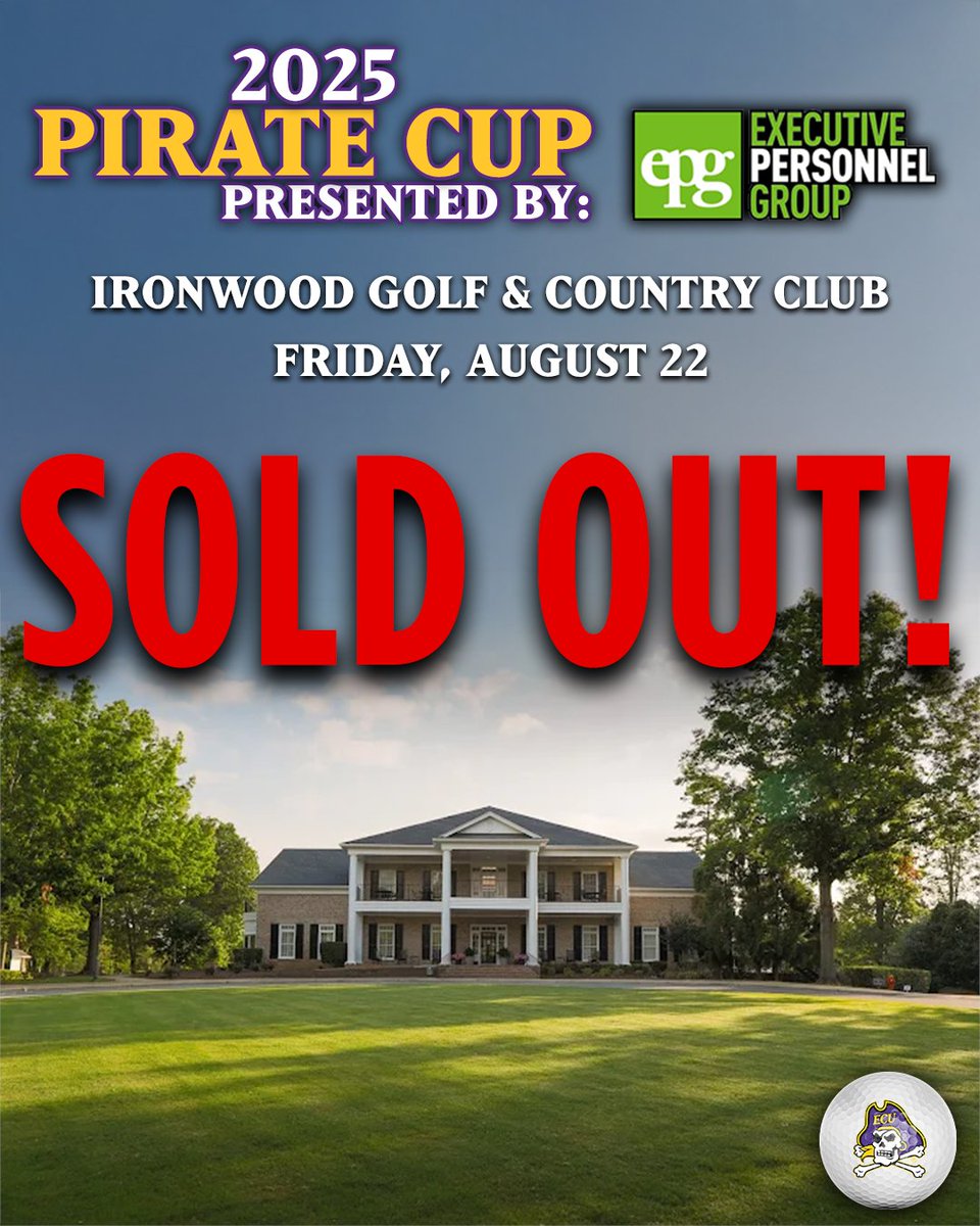 The Pirate Cup is officially SOLD OUT. See you on the green! ⛳