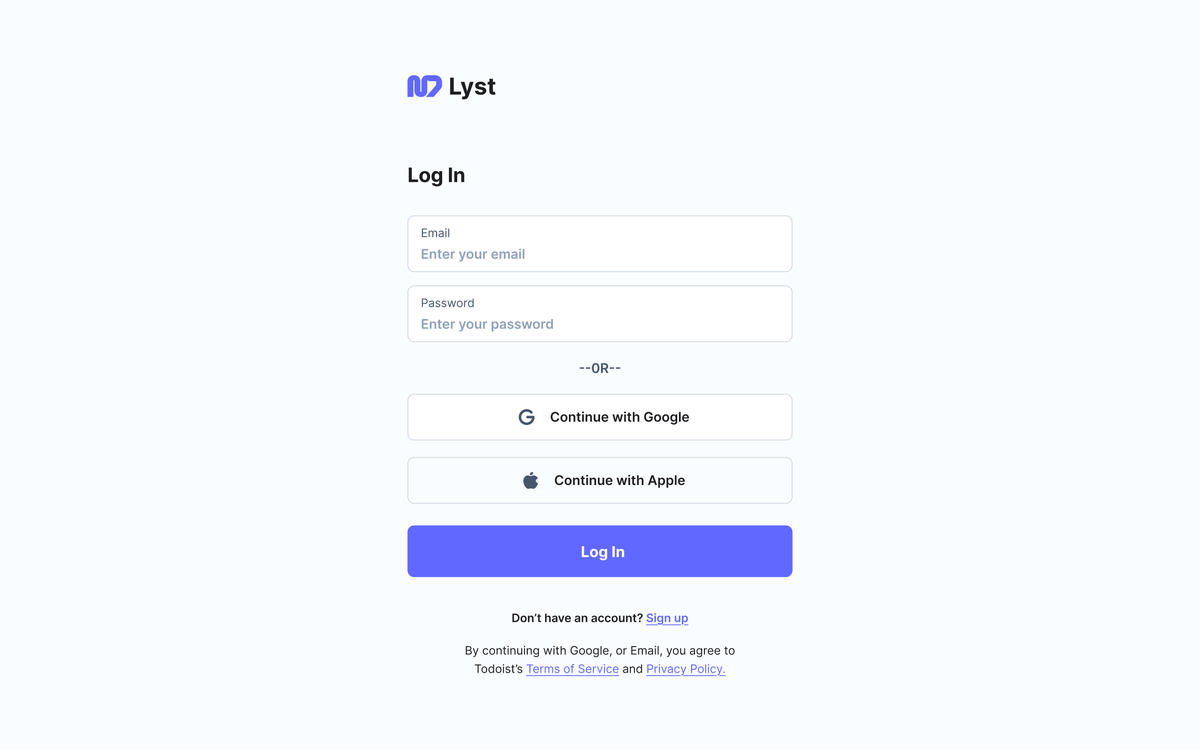 designwizrakesh's tweet image. Designing the login experience for my upcoming to-do list app.
I want it to look neat and be super easy to use. 
What do you think of it?