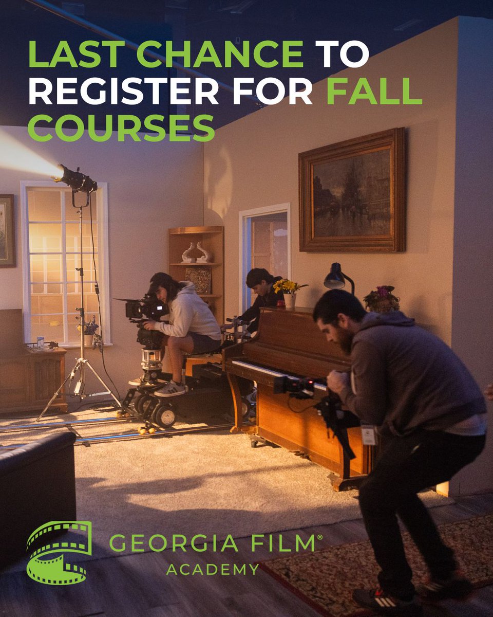 Fall classes are rolling, but there’s still time to register and start your journey behind the scenes! Students can register up until the second class meeting.🎥

If you’re dreaming of working in film, this is your moment. Sign up now: georgiafilmacademy.edu/academics/cour…