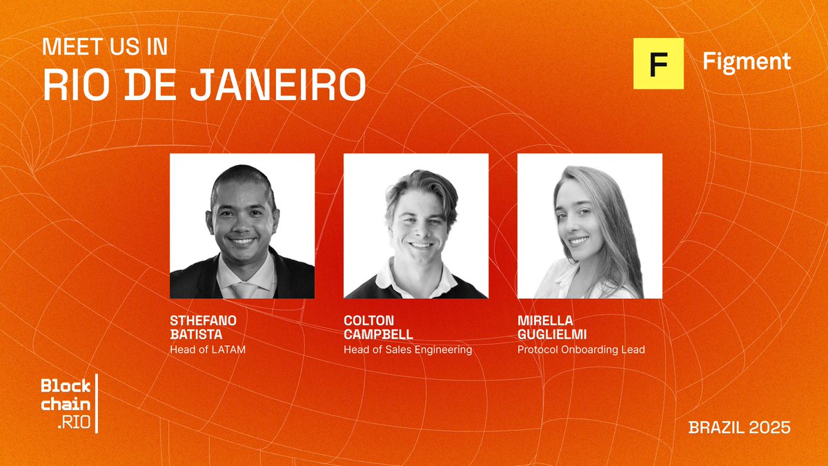 Figment (@figment_io) on Twitter photo We are heading to Brazil for <a href="/blockchain_rio/">Blockchain.Rio</a> , one of Latin America's leading gatherings for blockchain innovation. 🇧🇷
With Brazil rapidly emerging as a hub for Web3 adoption and institutional interest, we're looking forward to insightful conversations around the infrastructure We are heading to Brazil for <a href="/blockchain_rio/">Blockchain.Rio</a> , one of Latin America's leading gatherings for blockchain innovation. 🇧🇷
With Brazil rapidly emerging as a hub for Web3 adoption and institutional interest, we're looking forward to insightful conversations around the infrastructure
