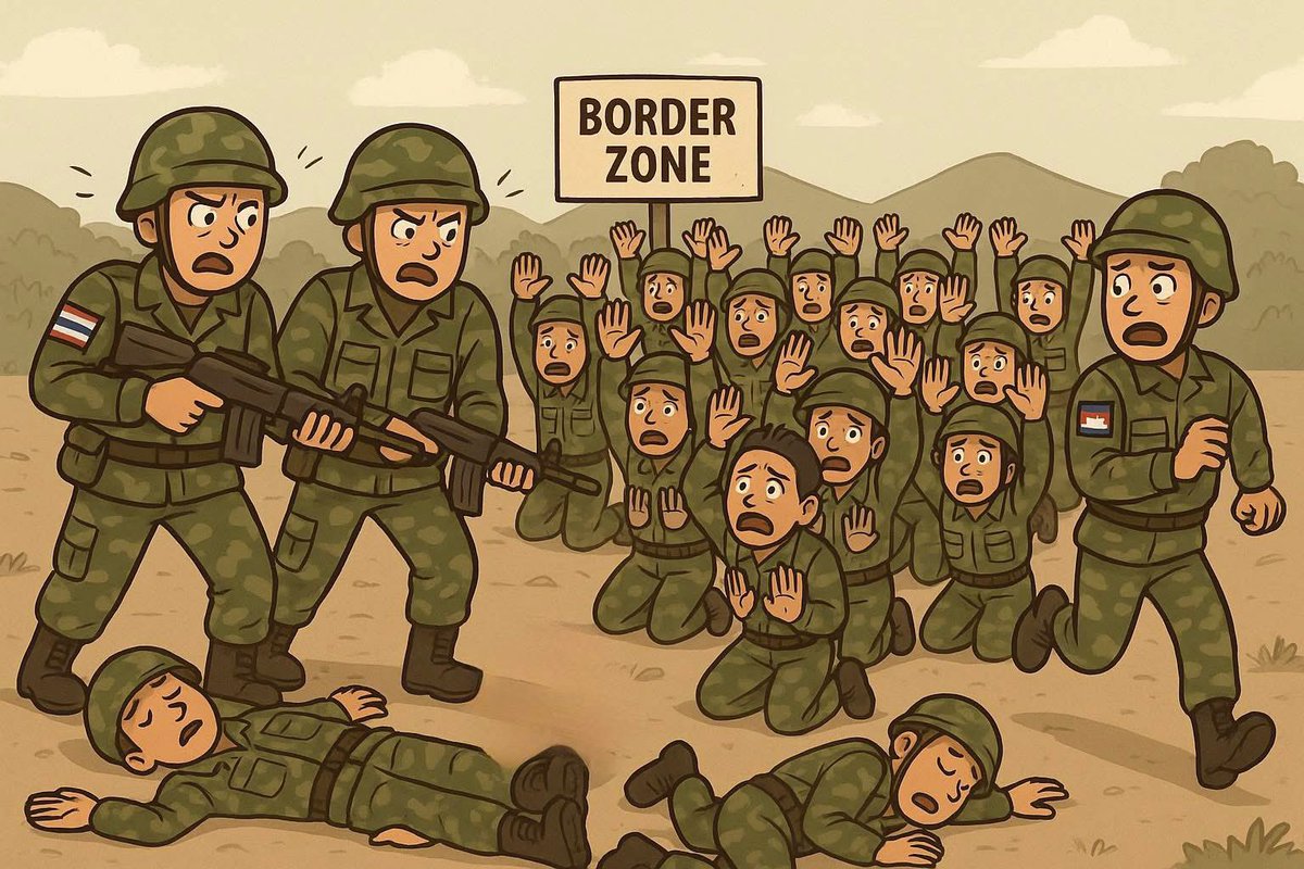 LouLou7899's tweet photo. Thai Army Captured Nearly 20 CAMBODIA Soliders After Ceasefire !!!
Please release our HERO 

FACT ABOUT CAMBODIA 

#ExposeThailandLies  
#FreeCambodianSoldiers https://t.co/JrOubsfgFD