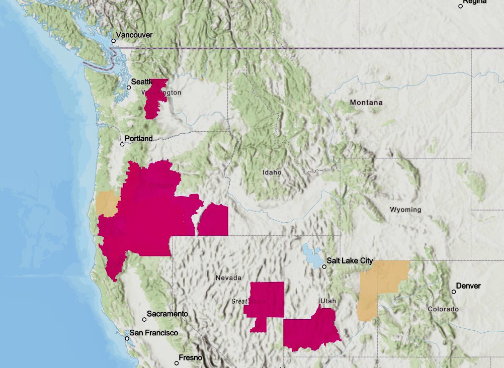 Continued Red Flag conditions across the West.