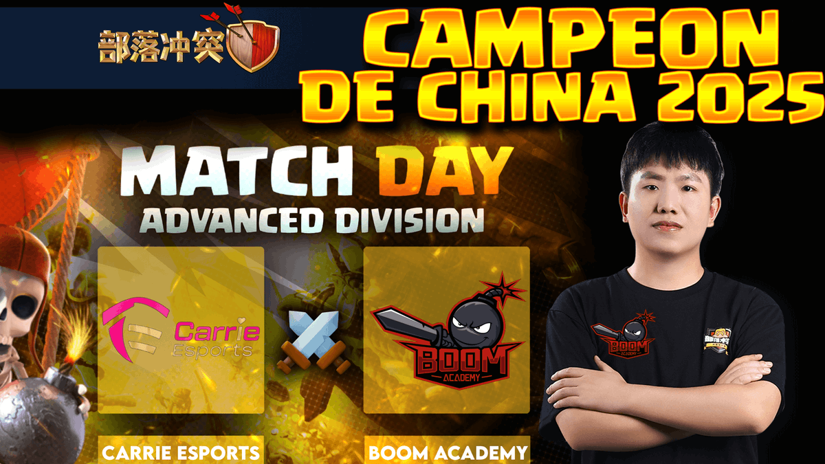 🔴 LIVE

✅ #BOOMACADEMY 🆚 <a href="/EsportsCarrie/">Carrie eSports</a>
El CAMPEÓN DE CHINA 🆚 EL CAMPEÓN DEL SEGUNDO GOLDEN TICKET 

🔴 youtube.com/live/WRcqwkF93…
🟣twitch.tv/sockerssu
⚫tiktok.com/@sockers.su

#CLASHOFCLANS