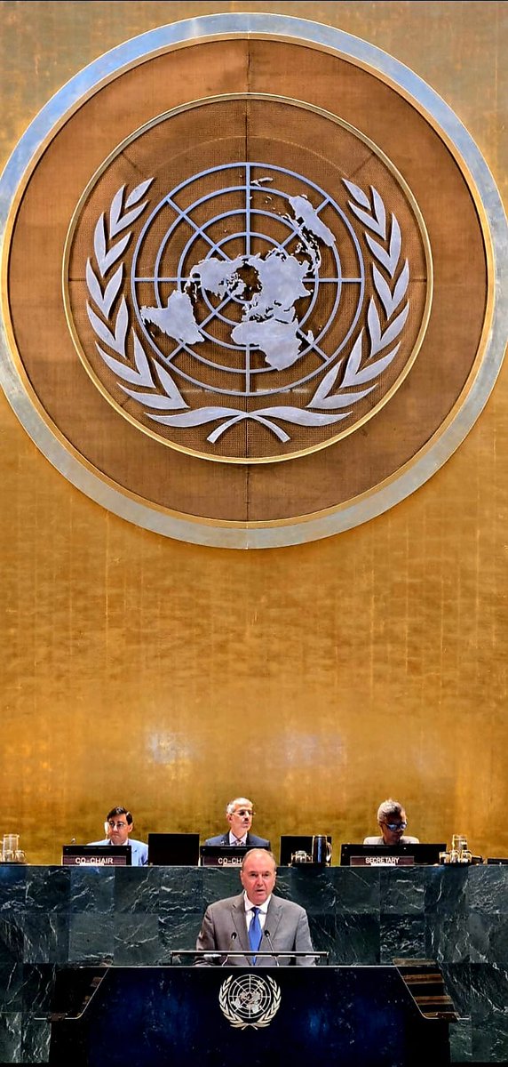 Representing 🇭🇷 at the <a href="/UN/">United Nations</a> High-Level International Conference on the Peaceful Settlement of the Question of Palestine and the Two-State Solution.

I also announced that <a href="/VladaRH/">Vlada Republike Hrvatske</a> will offer to support children from #Gaza through psychosocial recovery in 🇭🇷.