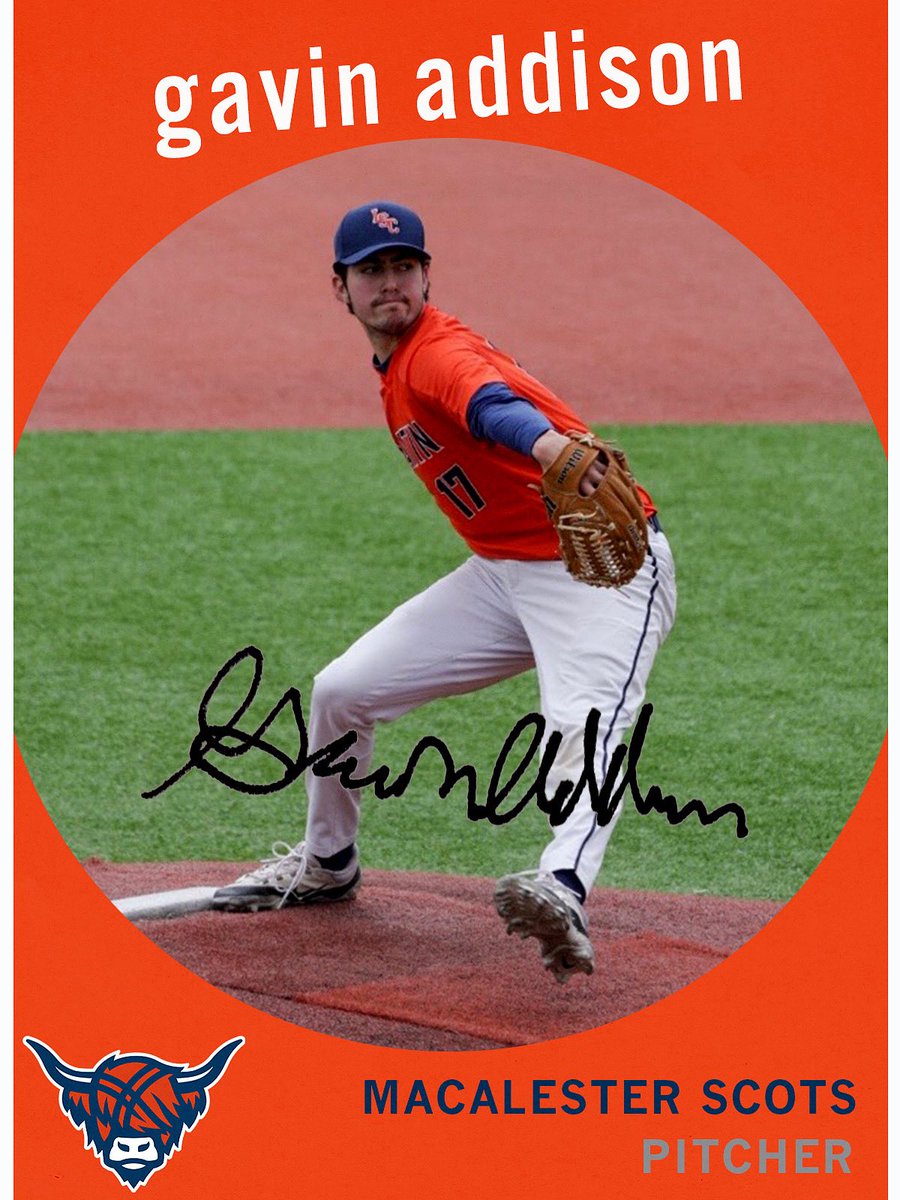 We are happy to welcome Gavin Addison to the Macalester baseball family! Gavin is a RHP from Chicago, IL, and attended Latin School. Welcome to Mac Gavin!