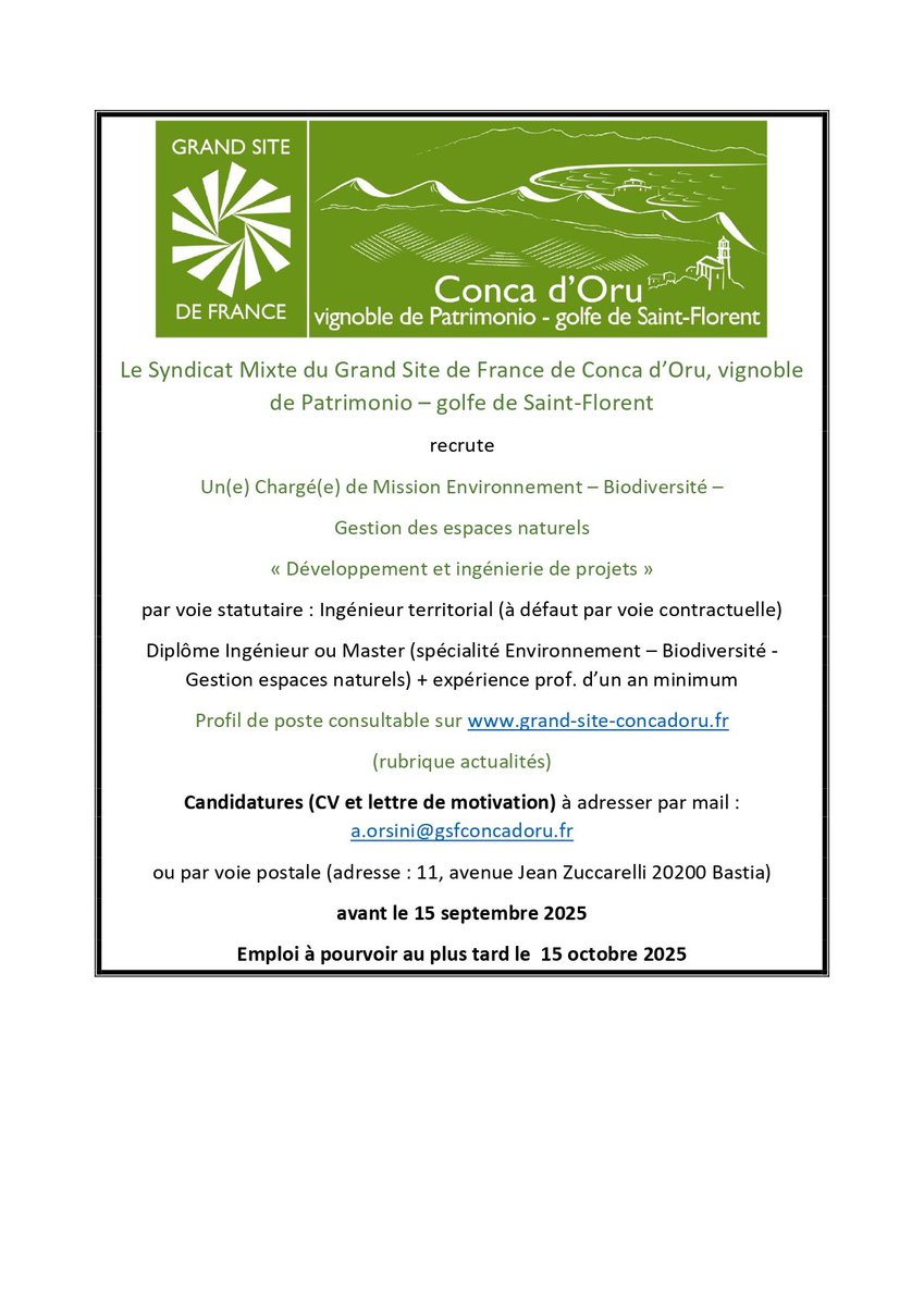 GSFConcaDOru's tweet photo. ⚠️ [[ OFFRE D’EMPLOI ]] ⚠️ https://t.co/KnavMnlHxq