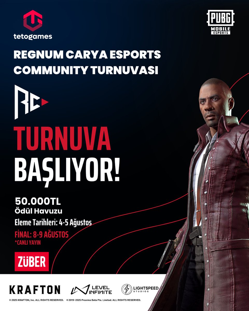 🎮 Regnum Carya Esports Özel PUBG MOBILE Turnuvası Başlıyor!
Sahne hazır, kurallar belli, mücadele başlamak üzere! Bu kez sahnede sadece refleksler değil, strateji, takım uyumu ve kararlılık da konuşacak.
Turnuva kısa süreli ama etkisi büyük olacak.
💥 Hedef belli: zirve!