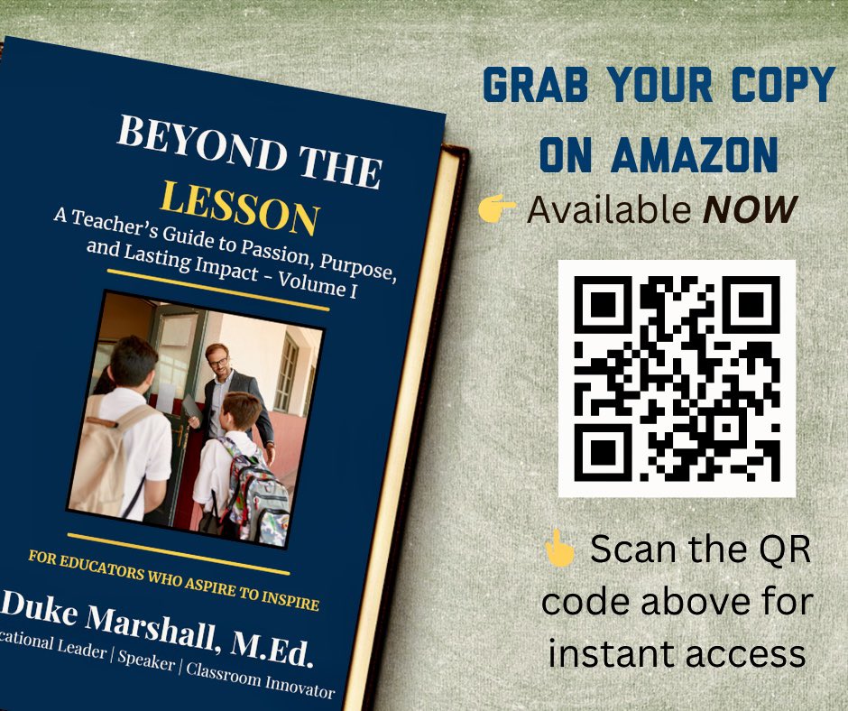 AcadAlliesTX's tweet image. 📘 TEACHERS: Your lifeline is here.
After 30+ years in education, I wrote the book I wish I had during my hardest days.
🔥 Beyond the Lesson is real talk, not fluff.
Scan the QR code or grab your copy now on Amazon.
WeAreAcademicAllies.com
#BeyondTheLesson @MontgomeryISD
