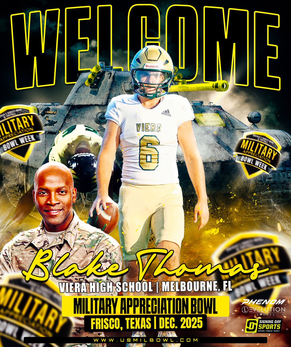 Blake Thomas,Welcome to The Military Appreciation Bowl this December at The Ford Center home of the Dallas Cowboys.