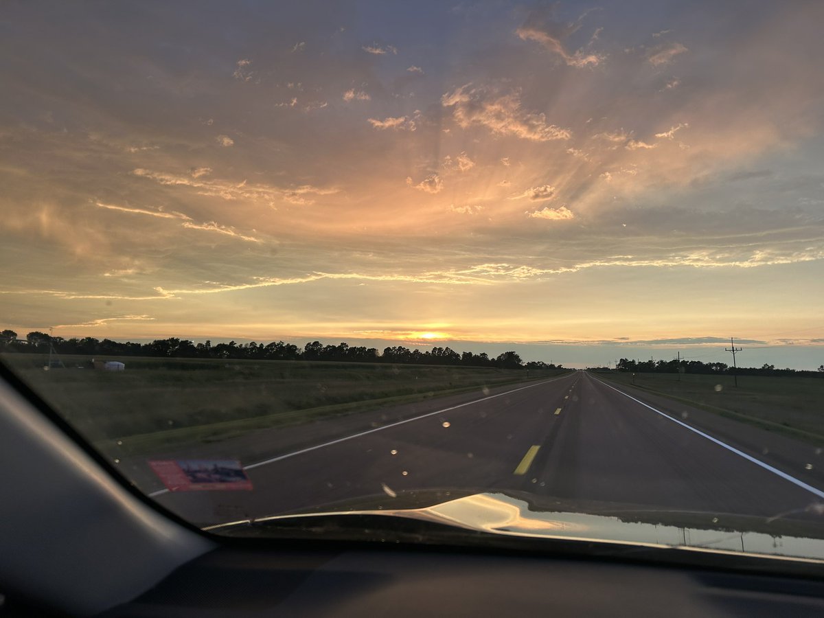 Joining #ESU17 superintendents and principals at their Superincipal meeting in Ainsworth this morning.   Interesting drive last night - severe thunderstorm and then nice sunset.  Crazy Nebraska weather.