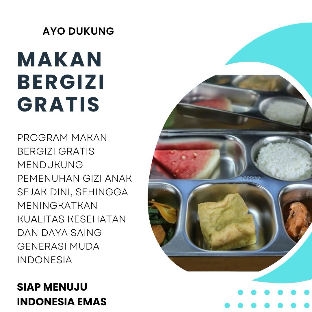 Program Makan Bergizi Gratis hadir untuk penuhi kebutuhan gizi anak sejak dini, meningkatkan kesehatan dan daya saing generasi muda. Langkah nyata menuju Indonesia Emas 2045!
#MakanBergiziGratis #GenerasiSehat #IndonesiaEmas