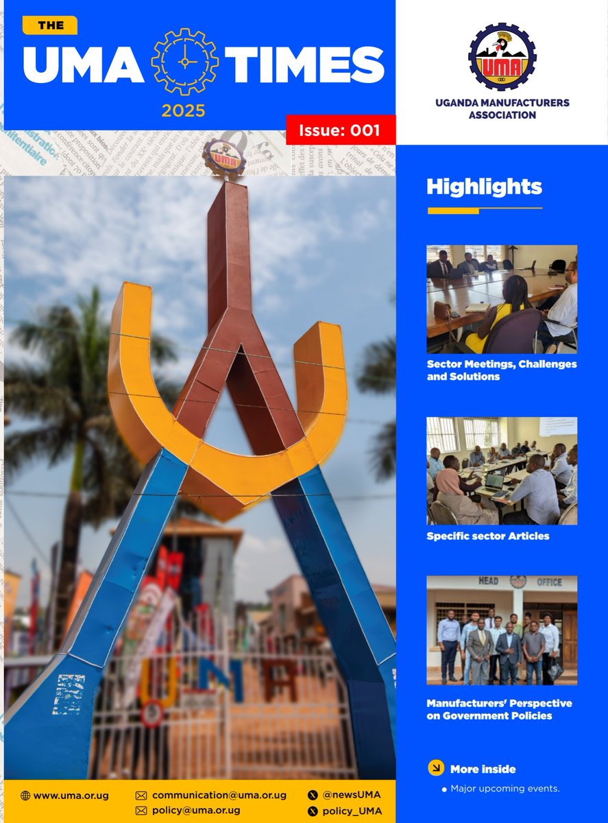 #HelloUganda!

We are here to help you get an in-depth understanding of what transpires in the Manufacturing Sector in Uganda!

Download a copy of our inaugural #UMATimes2025 using the link 👇uma.or.ug/download/uma-t…