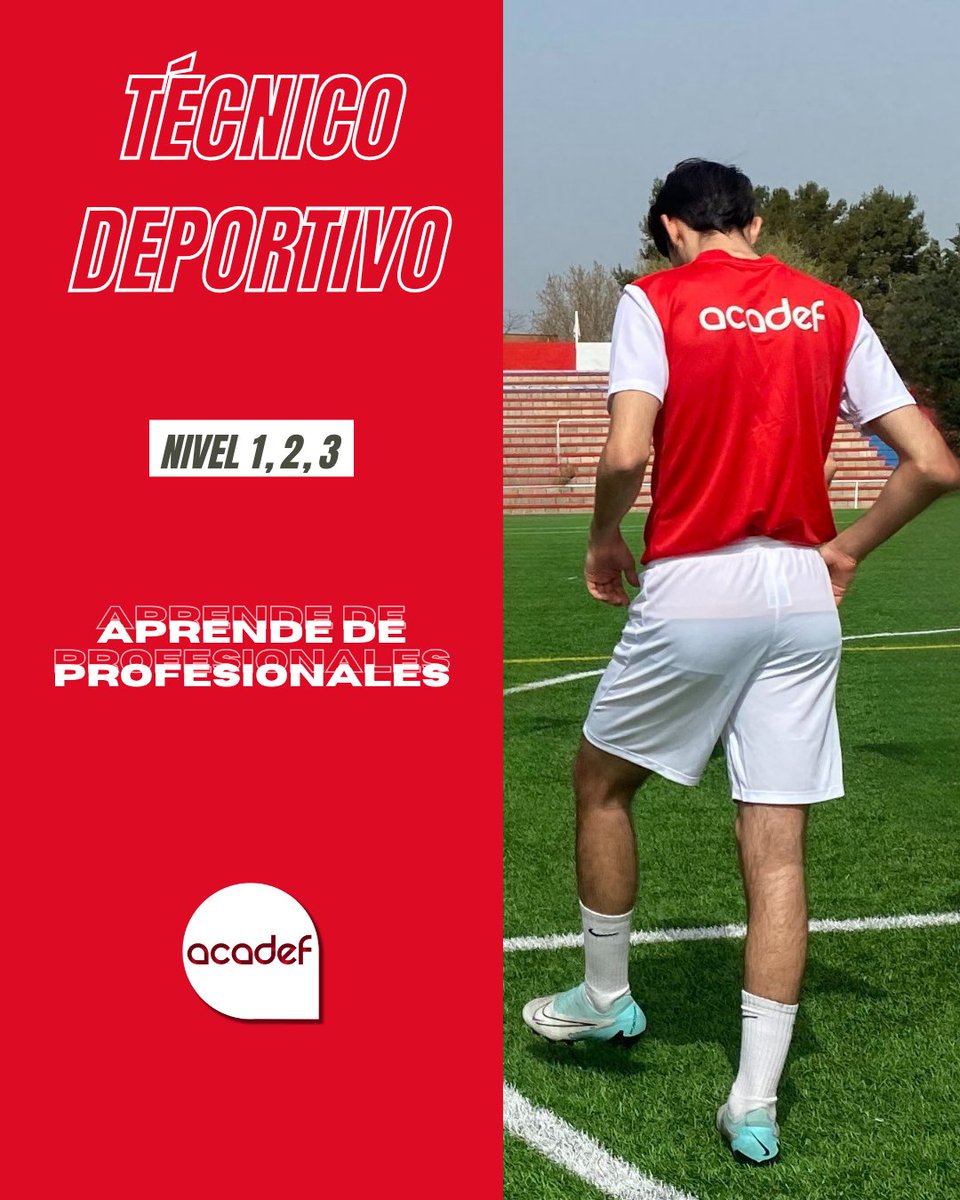 🎓  Curso de Entrenador de Fútbol 
¿Quieres llevar tu pasión por el fútbol al siguiente nivel?
Convertirte en un Entrenador  de Fútbol y forma  a los jugadores dentro y fuera del campo
📆 Inicio: Octubre
💻 Modalidad: Semipresencial 
🎟️ Cupos limitados
