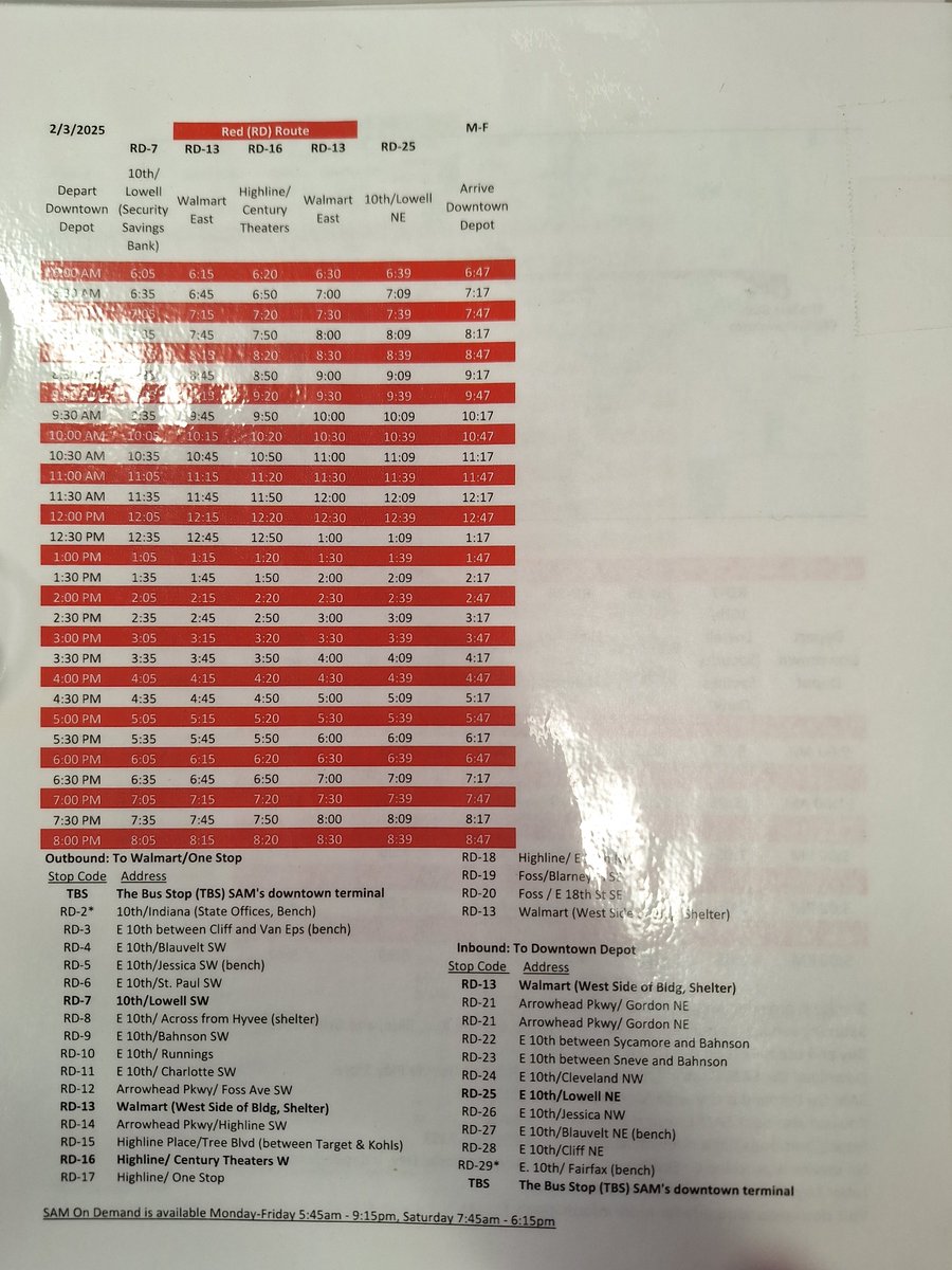 Red 21-Arrowhead/Gordon bus stop is CLOSED