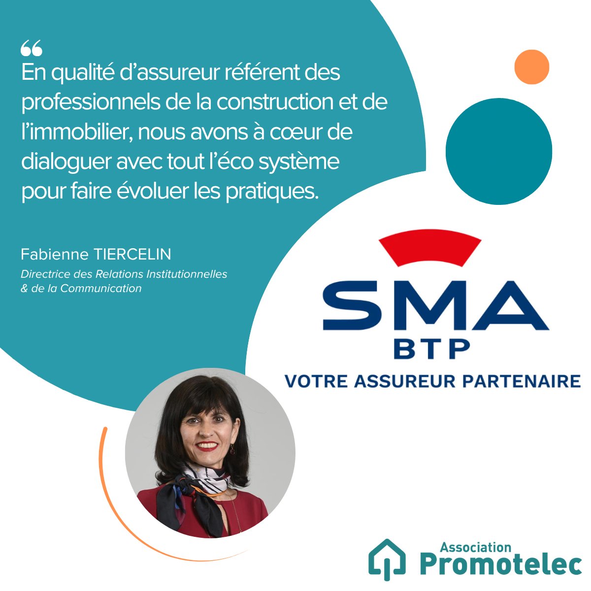 Promotelec's tweet image. Nous avons le plaisir d’annoncer l’entrée de la SMABTP, acteur de référence du marché de l’assurance, au sein du Conseil d’administration de l’Association Promotelec.
🤝Cette collaboration marque une étape importante pour notre association.