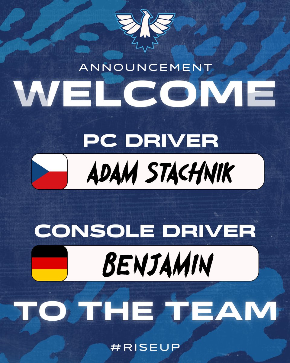 International Racing Team (@team_irt) on Twitter photo 📝Signings | <a href="/Tgf_Stachnik/">Adam Stachnik</a> <a href="/Benjamin_Weidl/">Benjamin Weidl</a>
🔹A fresh driver in the PC team, Adam will be looking to give us an improvement there📈
🔹Benjamin joins us from PEC, he will be a strong driver in our Academy💪
Welcome to IRT, Adam and Benjamin💙 📝Signings | <a href="/Tgf_Stachnik/">Adam Stachnik</a> <a href="/Benjamin_Weidl/">Benjamin Weidl</a>
🔹A fresh driver in the PC team, Adam will be looking to give us an improvement there📈
🔹Benjamin joins us from PEC, he will be a strong driver in our Academy💪
Welcome to IRT, Adam and Benjamin💙
