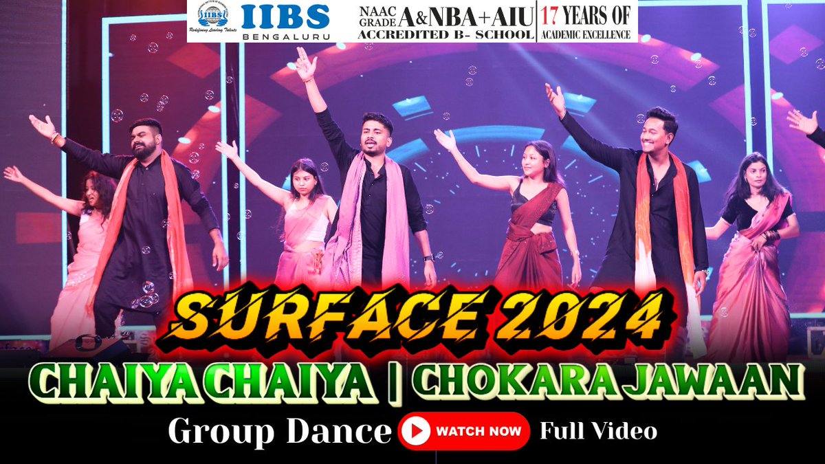 iibsonline's tweet image. ✨ IIBS Surface 2024 | Group Dance Performance | Chaiyya Chaiyya &amp;amp; Chokra Jawaan ✨ youtu.be/6WDCR3S23fo 

#IIBS #Surface2024 #GroupDance #ChaiyyaChaiyya #ChokraJawaan #BollywoodDance #CampusFest #studentlifevlog