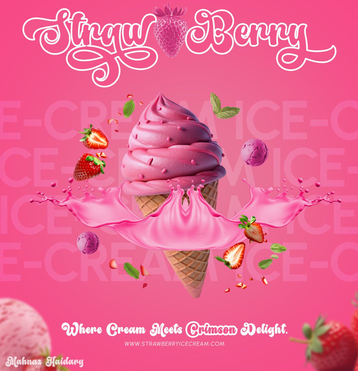 Mahnaz Haidary (@nazz_haidary) on Twitter photo Advertising poster for strawberry ice cream. 🩷🍓 I mixed some colors, adjusted the tone, used typography, and some elements; and this is the result.
<a href="/CodeToInspire/">Code to Inspire</a>
<a href="/f_forough/">Fereshteh Forough</a>
<a href="/ZohreMoham62483/">ZohreMohammadi</a>
#posterdesign
#Advertising
#strawberry
#icecream Advertising poster for strawberry ice cream. 🩷🍓 I mixed some colors, adjusted the tone, used typography, and some elements; and this is the result.
<a href="/CodeToInspire/">Code to Inspire</a>
<a href="/f_forough/">Fereshteh Forough</a>
<a href="/ZohreMoham62483/">ZohreMohammadi</a>
#posterdesign
#Advertising
#strawberry
#icecream