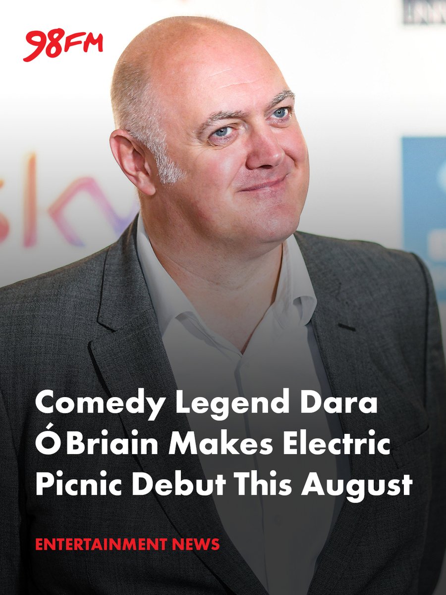 Comedy legend Dara Ó Briain is making his Electric Picnic debut this August 🎤 

Catch him live in the Comedy Tent at EP 2025! Joining headliners like Hozier, Sam Fender &amp; more, he's set to bring the laughs to Stradbally. 

🔗 Read more on 98FM.com