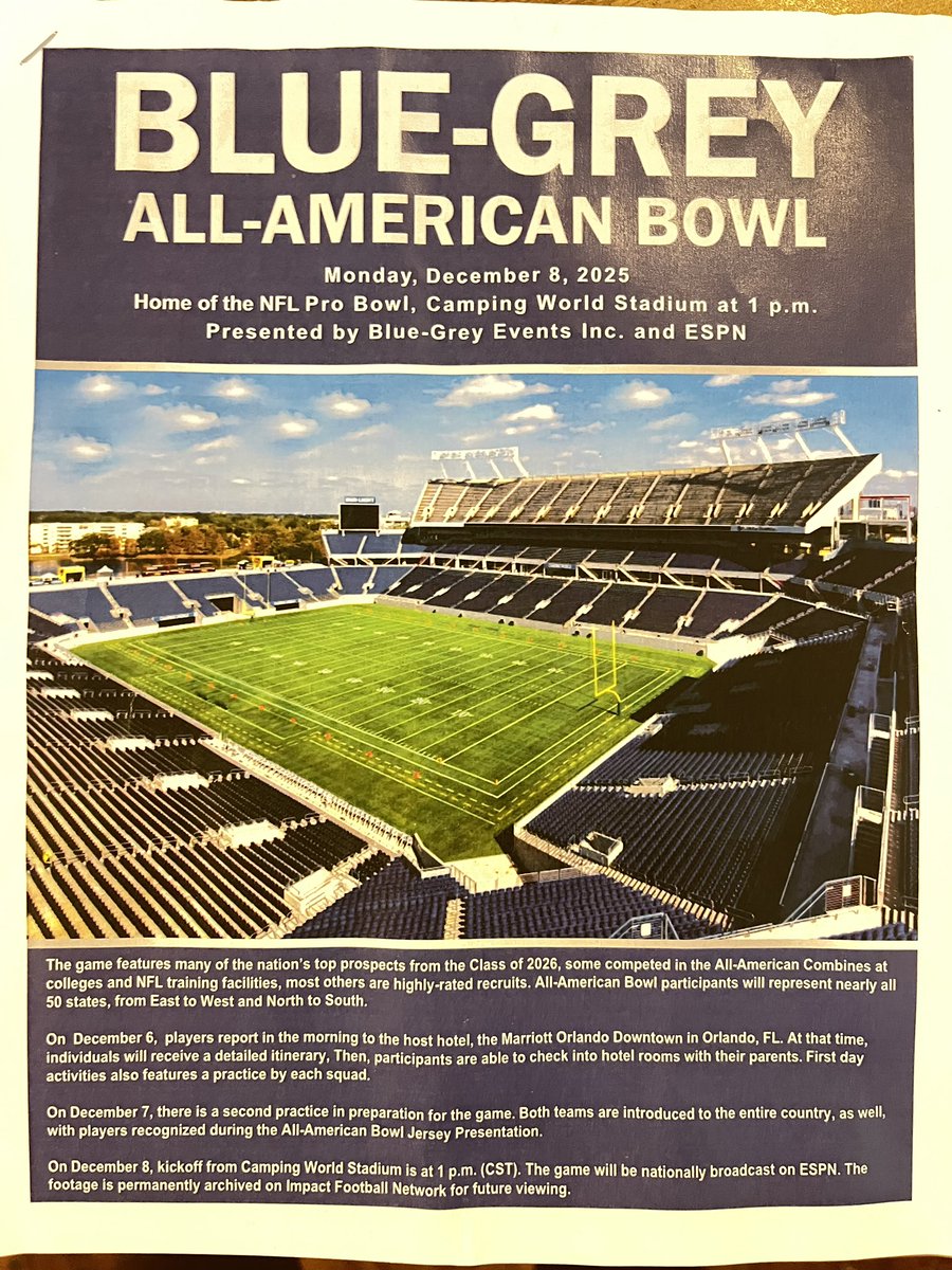 lynwoodh18's tweet photo. Blessed and grateful to receive another 25-26 Blue-Grey All-American Bowl invitation and with this I will be in Orlando, Florida December 8th to play on the South Squad @BlueGreyFB @williehg3 @HCBearsFB @SeanCeglinsky
#GodisGood #252made https://t.co/QAnpSyS9av