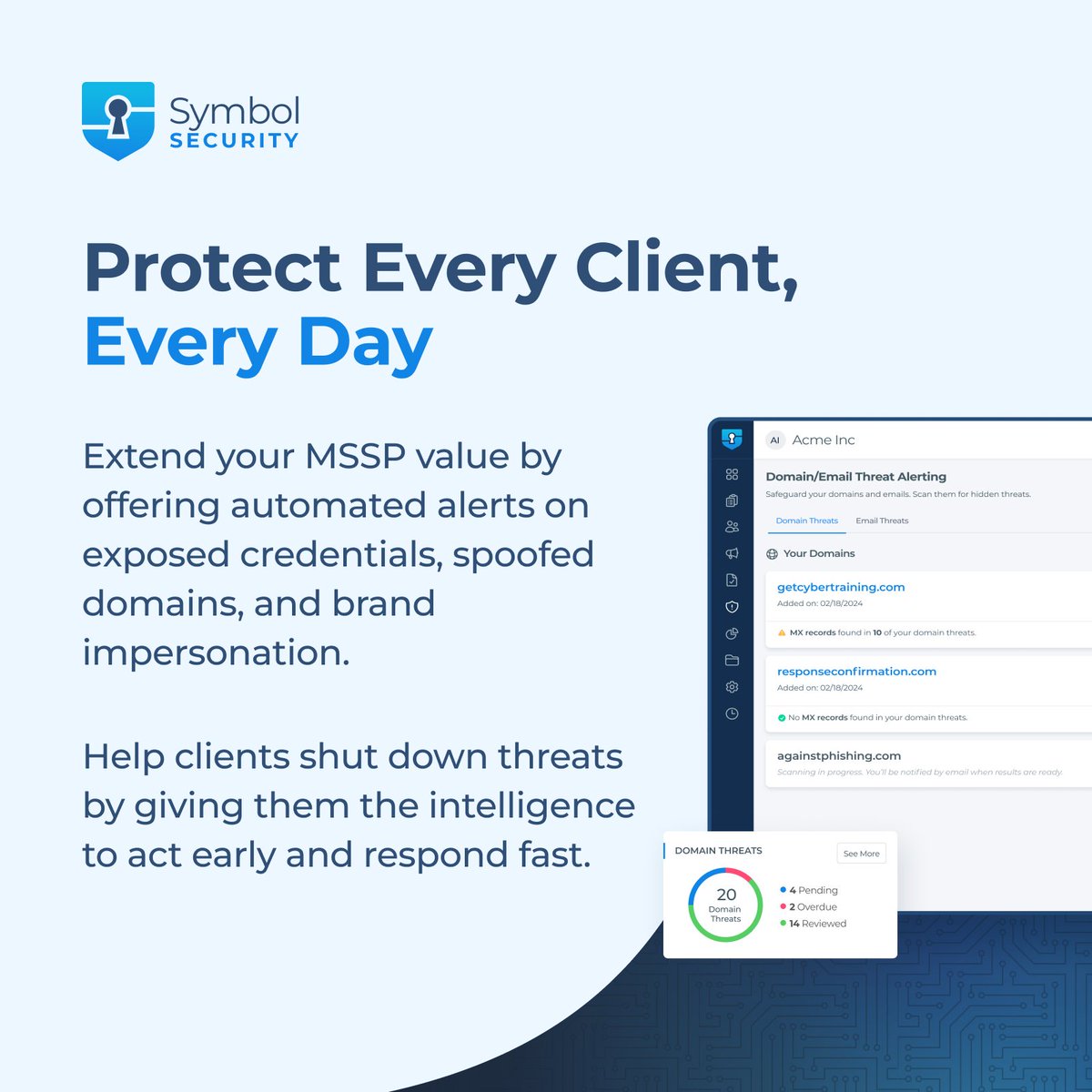 Threats don’t knock, they slip in unnoticed.

🕵️‍♂️ With Symbol’s Darknet Monitoring, MSSPs can detect leaked credentials, spoofed domains &amp; brand impersonation before they escalate.

Strengthen your client offering. ➡️ hubs.ly/Q03yQ-bl0

#MSSP #Cybersecurity #DarkWeb #DarkWeb