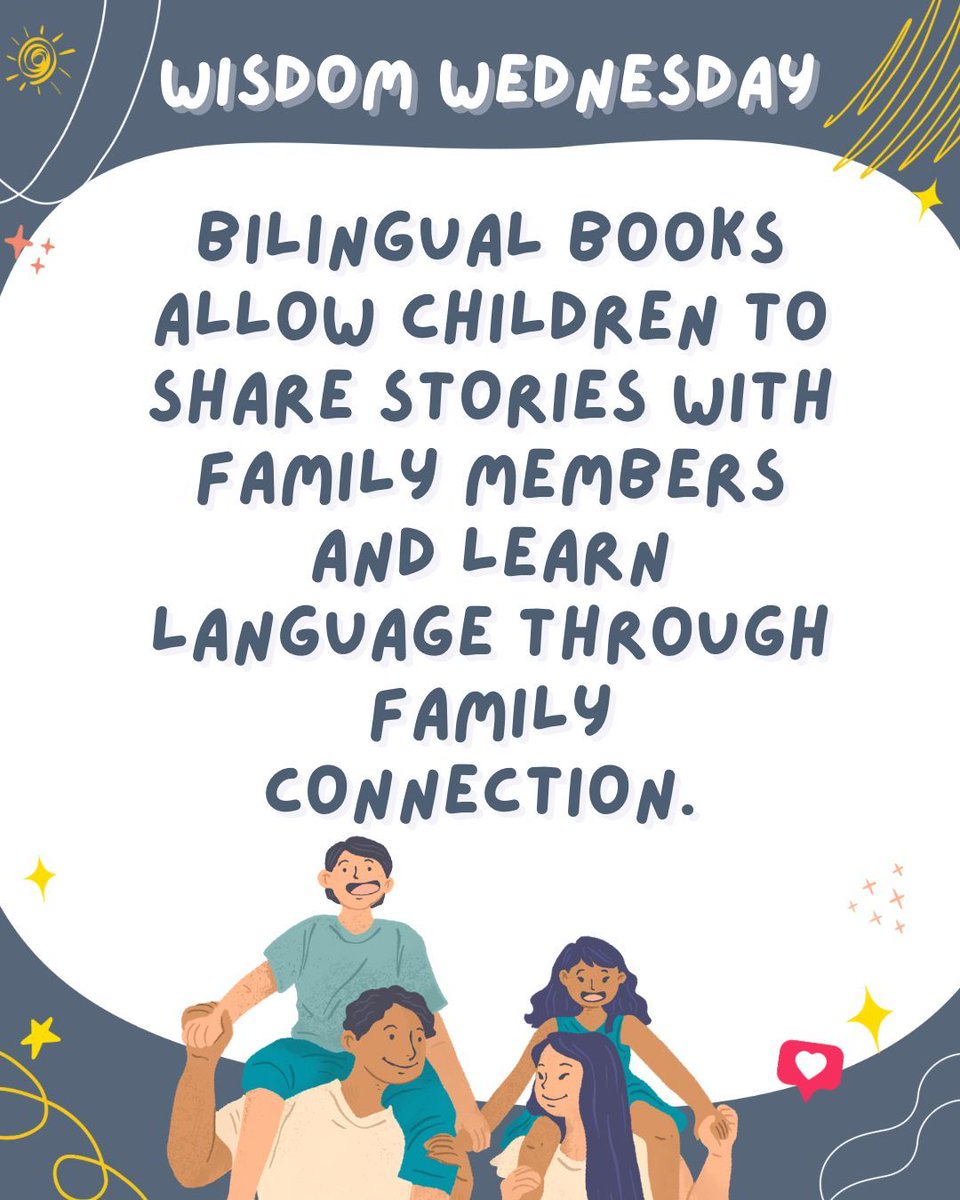 📚Wisdom Wednesday📚

Being biliterate is more than knowing two languages—it’s about building bridges. When children read and write in both languages, they deepen family connections, preserve culture, and strengthen identity. Language is love across generations.🫀
#bilingual