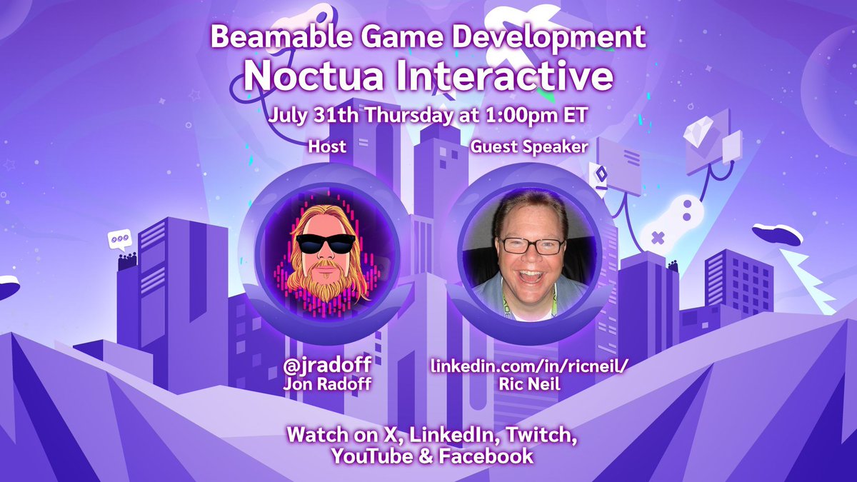 Get ready for a new livestream with Ric Neil (linkedin.com/in/ricneil/ ) the founder and VP of Noctua Interactive!  

Mark the calendar for July 31st at 1pm ET!